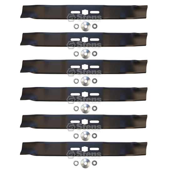 Stens Genuine Part 300 - 308 Universal 3 - in - 1 Blade Pack of 6 - SLE Equipment - 1