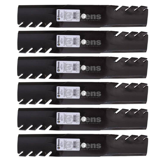 Stens Genuine Part 302 - 717 Toothed Hi - Lift Blade Pack of 6 - SLE Equipment - 1