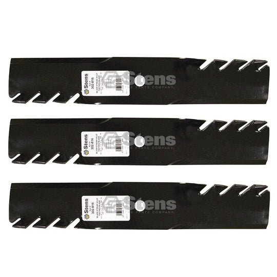Stens Genuine Part 302 - 816 Toothed Hi - Lift Blade Pack of 3 - SLE Equipment - 1