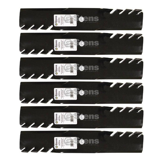 Stens Genuine Part 302 - 816 Toothed Hi - Lift Blade Pack of 6 - SLE Equipment - 1