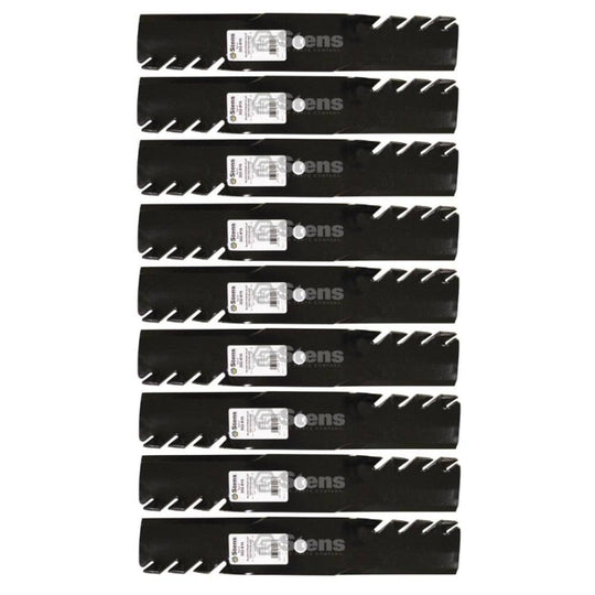 Stens Genuine Part 302 - 816 Toothed Hi - Lift Blade Pack of 9 - SLE Equipment - 1