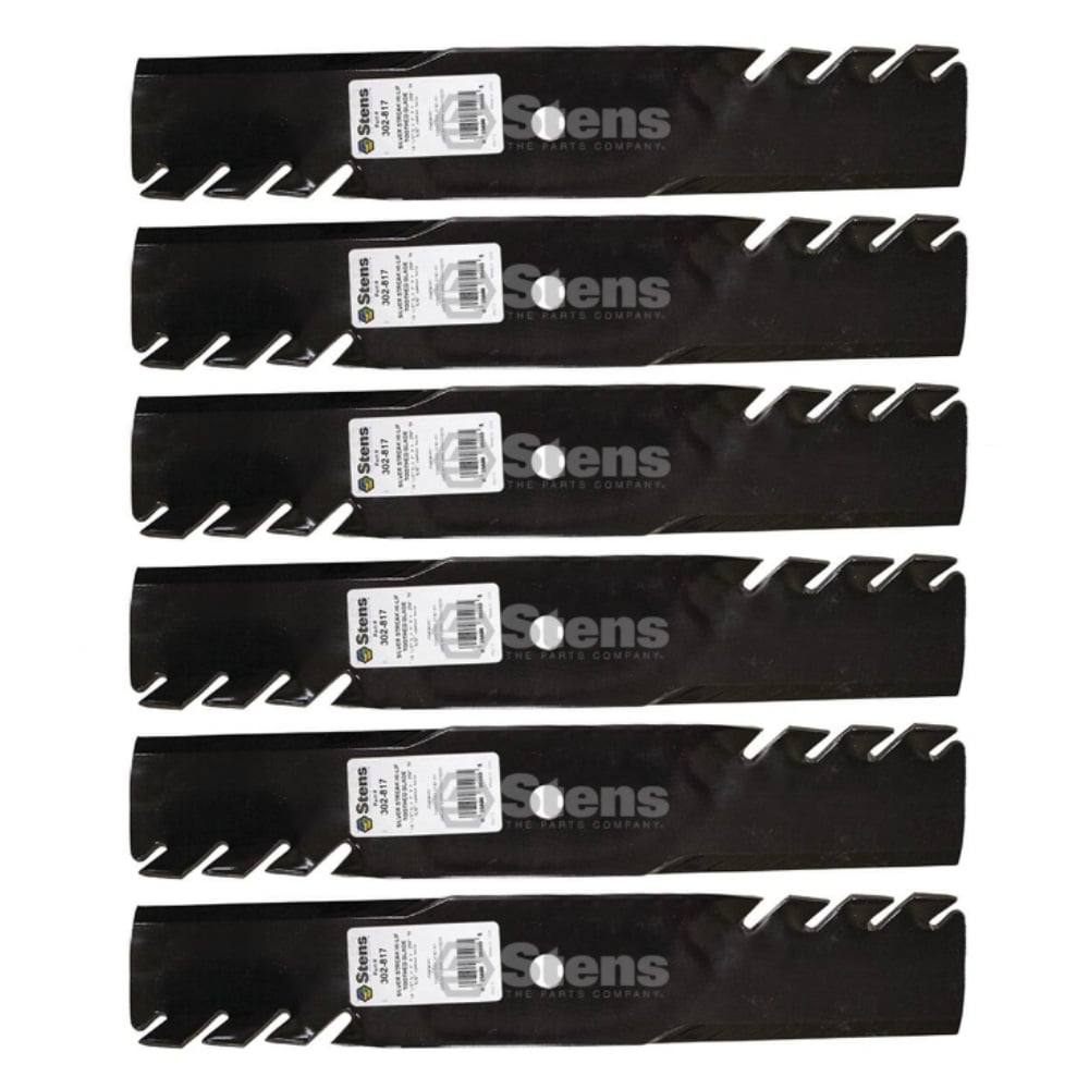 Stens Genuine Part 302 - 817 Toothed Hi - Lift Blade Pack of 6 - SLE Equipment - 1