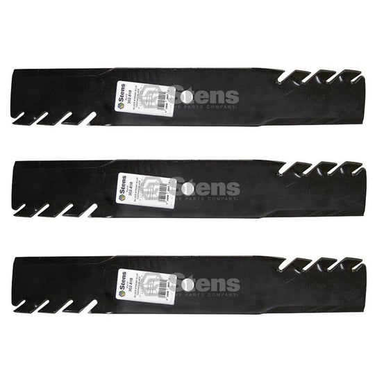 Stens Genuine Part 302 - 818 Toothed Hi - Lift Blade Pack of 3 - SLE Equipment - 1