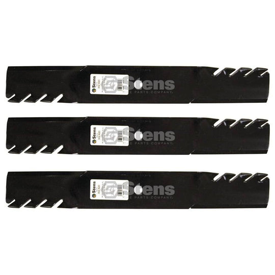 Stens Genuine Part 302 - 820 Toothed Hi - Lift Blade Pack of 3 - SLE Equipment - 1