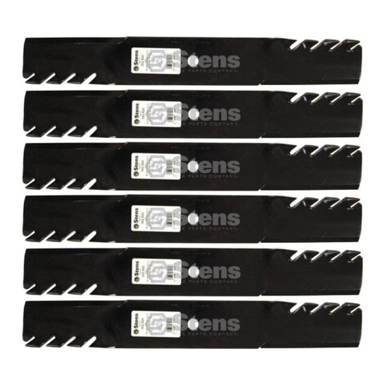 Stens Genuine Part 302 - 820 Toothed Hi - Lift Blade Pack of 6 - SLE Equipment - 1