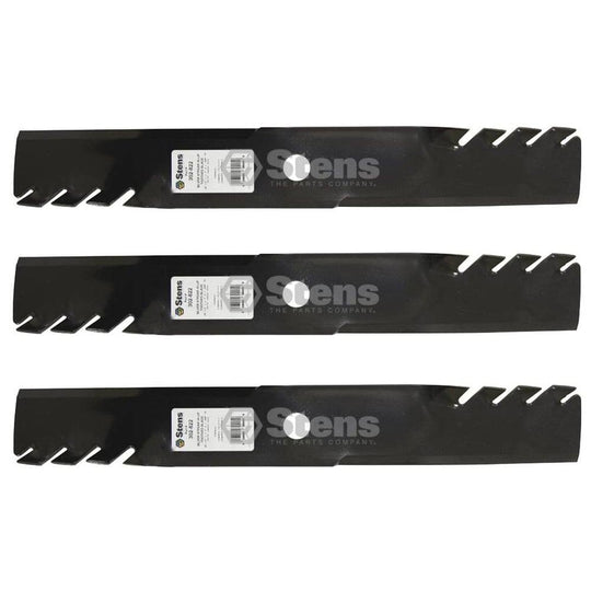 Stens Genuine Part 302 - 822 Toothed Hi - Lift Blade Pack of 3 - SLE Equipment - 1