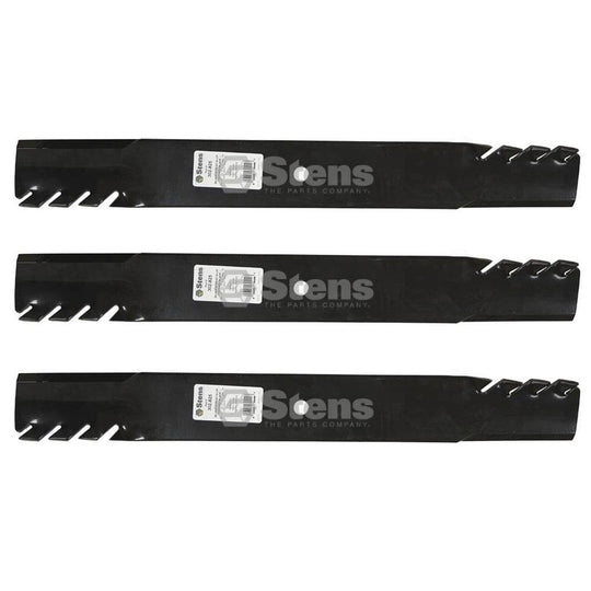 Stens Genuine Part 302 - 825 Toothed Hi - Lift Blade Pack of 3 - SLE Equipment - 1