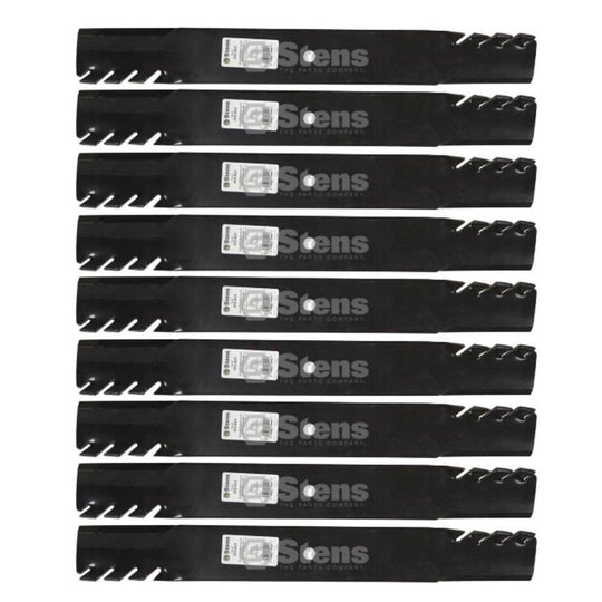 Stens Genuine Part 302 - 825 Toothed Hi - Lift Blade Pack of 9 - SLE Equipment - 1