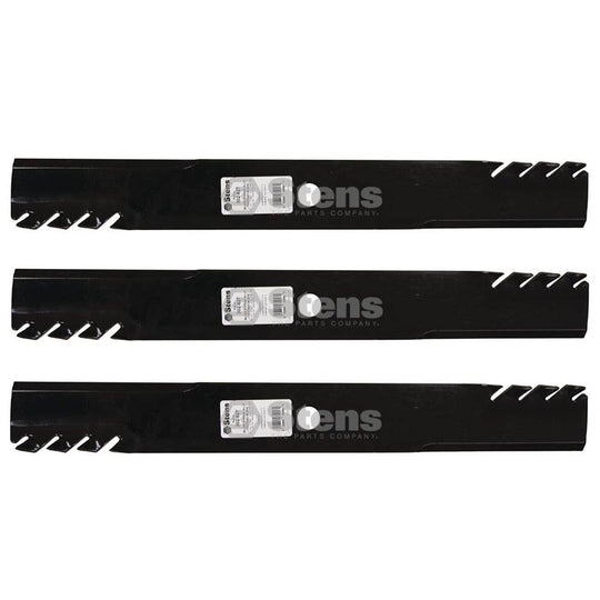 Stens Genuine Part 302 - 827 Toothed Hi - Lift Blade Pack of 3 - SLE Equipment - 1