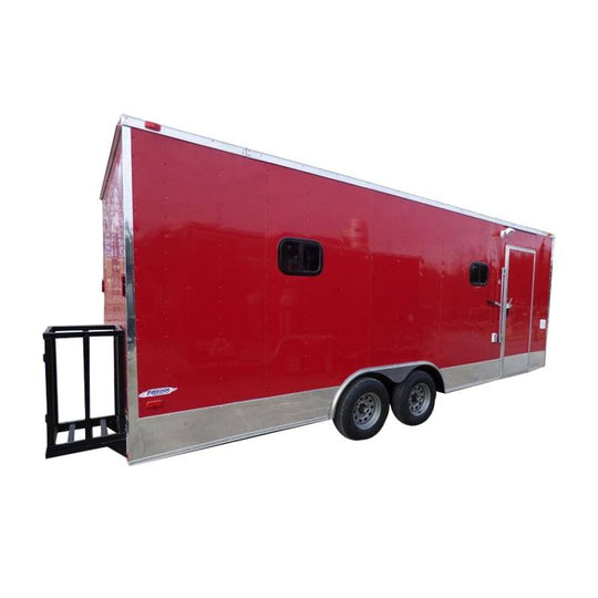 Concession Trailer 8.5'x22' Red - Food Event Catering BBQ - SLE Equipment - 1