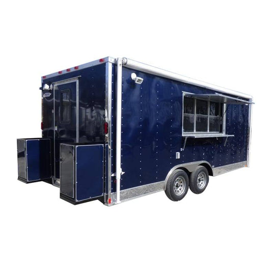 Concession Trailer 8.5'x18' Indigo Blue - Food Event Catering BBQ - SLE Equipment - 1