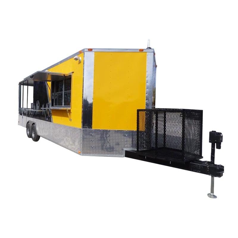 8.5' x 24' Yellow Catering Event Concession Food Trailer