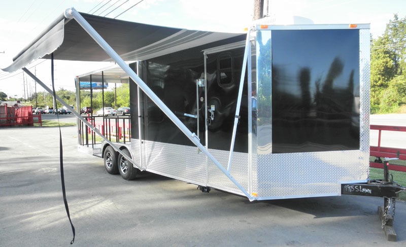 Concession Trailer 8.5'x24' Black - BBQ Smoker Event Food