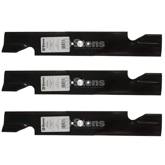 Stens Genuine Part 310 - 003 Notched Hi - Lift Blade Pack of 3 - SLE Equipment - 1