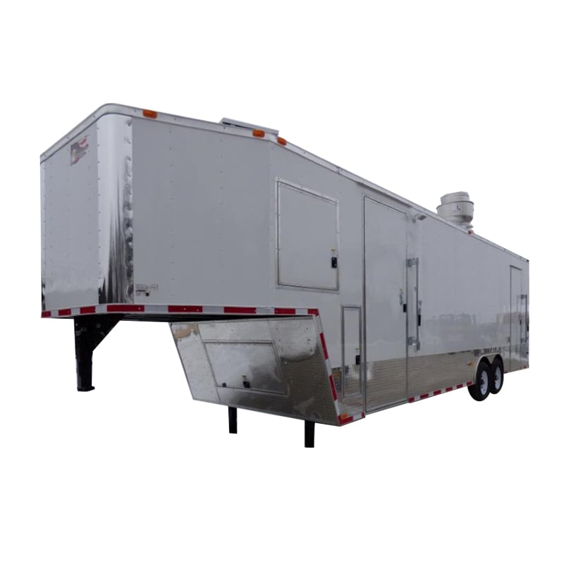 8.5' x 34' White Catering Event Concession Food Trailer