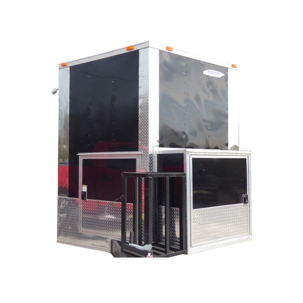 8.5' x 26' Concession Trailer Black BBQ Food Event Catering