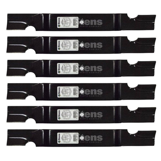 Stens Genuine Part 320 - 018 Notched Hi - Lift Blade Pack of 6 - SLE Equipment - 1