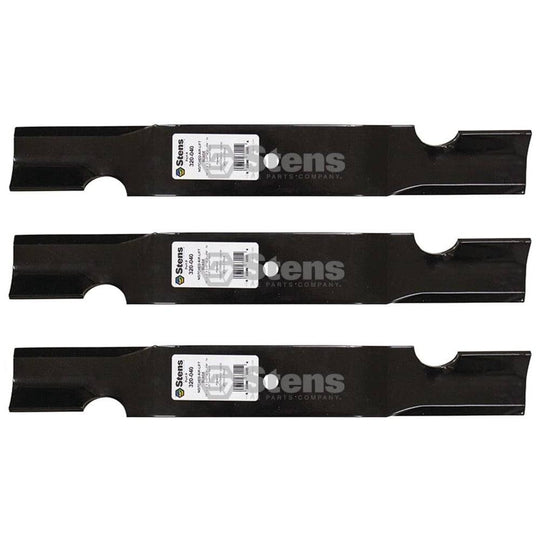Stens Genuine Part 320 - 040 Notched Air - Lift Blade Pack of 3 - SLE Equipment - 1