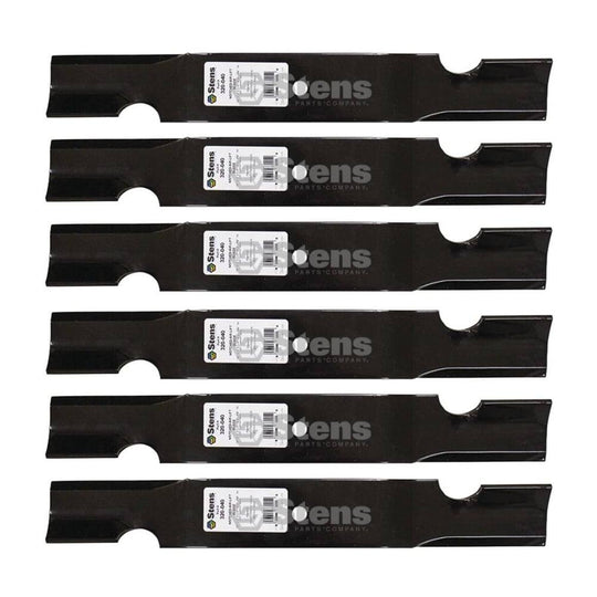 Stens Genuine Part 320 - 040 Notched Air - Lift Blade Pack of 6 - SLE Equipment - 1