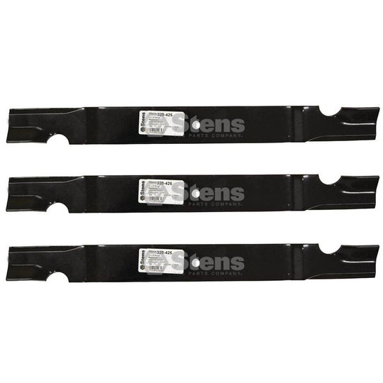 Stens Genuine Part 320 - 425 Notched Hi - Lift Blade Pack of 3 - SLE Equipment - 1