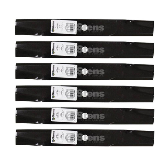 Stens Genuine Part 330 - 266 Hi - Lift Blade Pack of 6 - SLE Equipment - 1