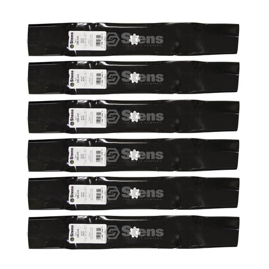 Stens Genuine Part 330 - 445 Hi - Lift Blade Pack of 6 - SLE Equipment - 1
