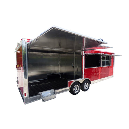 8.5' x 24' Concession Food Trailer Red Smoker Concession