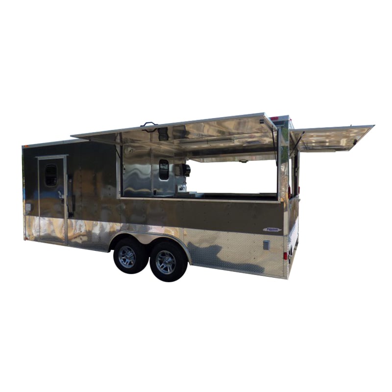 8.5' x 20' Concession Food Trailer Black Catering Event