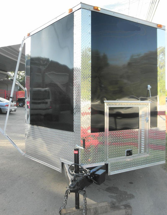 Concession Trailer 8.5'x24' Black - BBQ Smoker Event Food