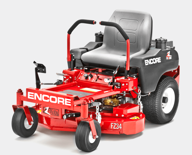Bradley Encore Fuzion 34" Zero Turn Mower 18 HP Kawasaki Front Left