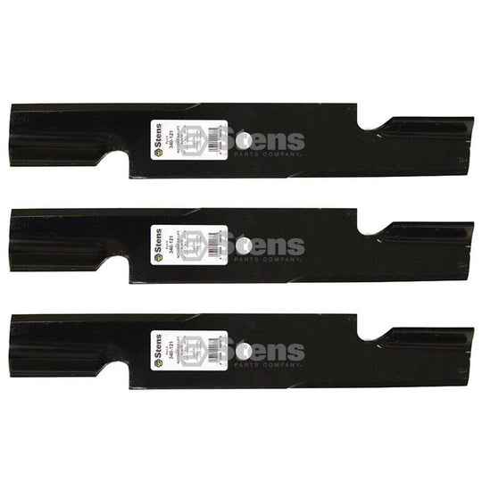 Stens Genuine Part 340 - 121 Notched Air - Lift Blade Pack of 3 - SLE Equipment - 1