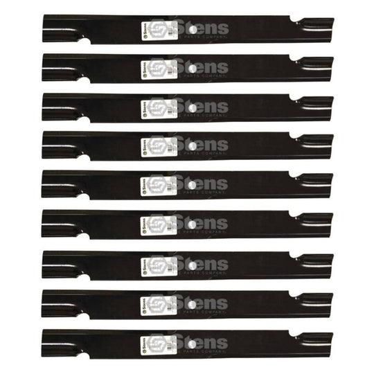 Stens Genuine Part 340 - 130 Notched Hi - Lift Blade Pack of 9 - SLE Equipment - 1