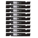 Stens Genuine Part 340 - 158 Notched Air - Lift Blade Pack of 9 - SLE Equipment - 1