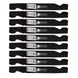 Stens Genuine Part 340 - 162 Hi - Lift Blade Pack of 9 - SLE Equipment - 1