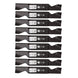 Stens Genuine Part 340 - 226 Hi - Lift Blade Pack of 9 - SLE Equipment - 1