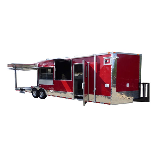 8.5' x 30' Concession Trailer Red Catering Event