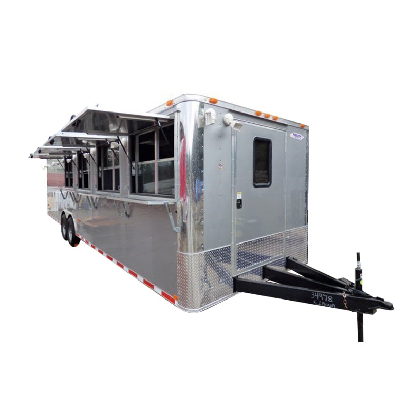 8.5' x 30' Grey Concession Food Trailer With Appliances