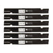 Stens Genuine Part 350 - 450 Notched Hi - Lift Blade Pack of 6 - SLE Equipment - 1