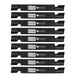 Stens Genuine Part 355 - 036 Notched Hi - Lift Blade Pack of 9 - SLE Equipment - 1