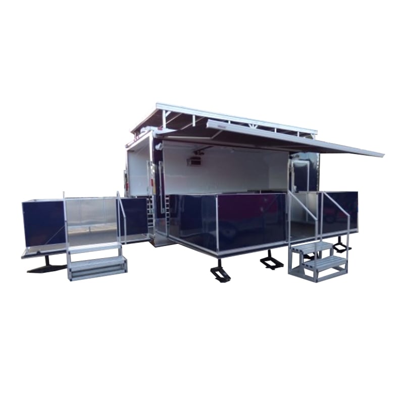 8.5' x 19' Concession Trailer Indigo Blue Marketing Stage Trailer