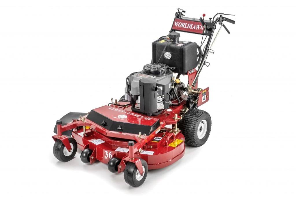 WorldLawn 36" Belt Walk Behind Mower Front Left
