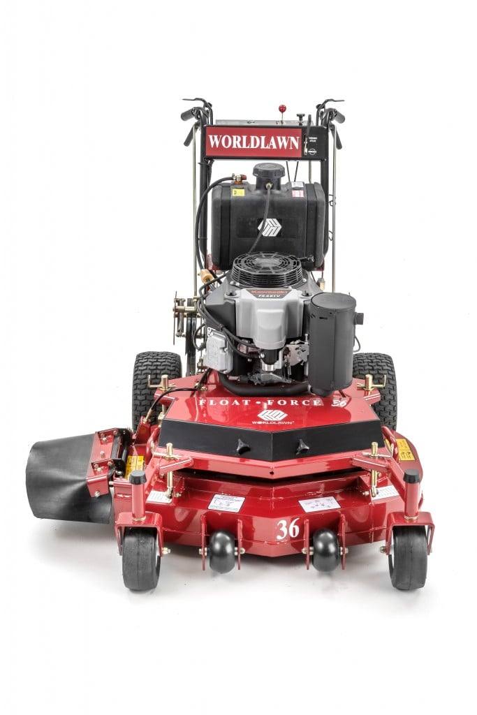 WorldLawn 36" Belt Walk Behind Mower Front Left