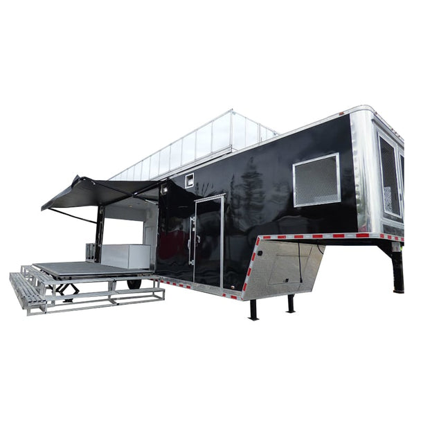 8.5' x 36' Black - Gooseneck Mobile Marketing Concession Trailer