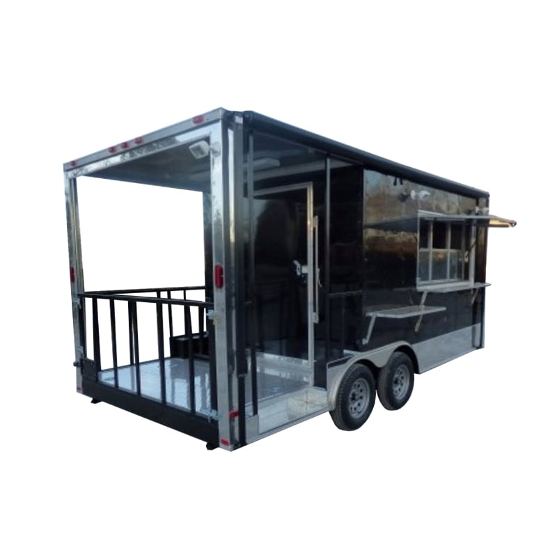 8.5' x 18' Concession Trailer Black Catering Event