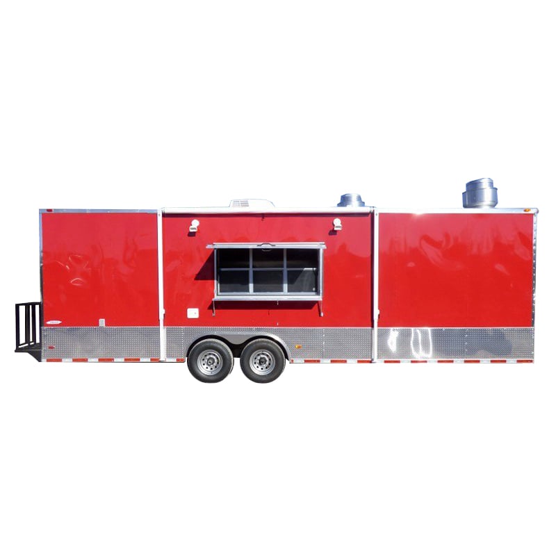 8.5' x 28' Concession Food Trailer Red Catering Event