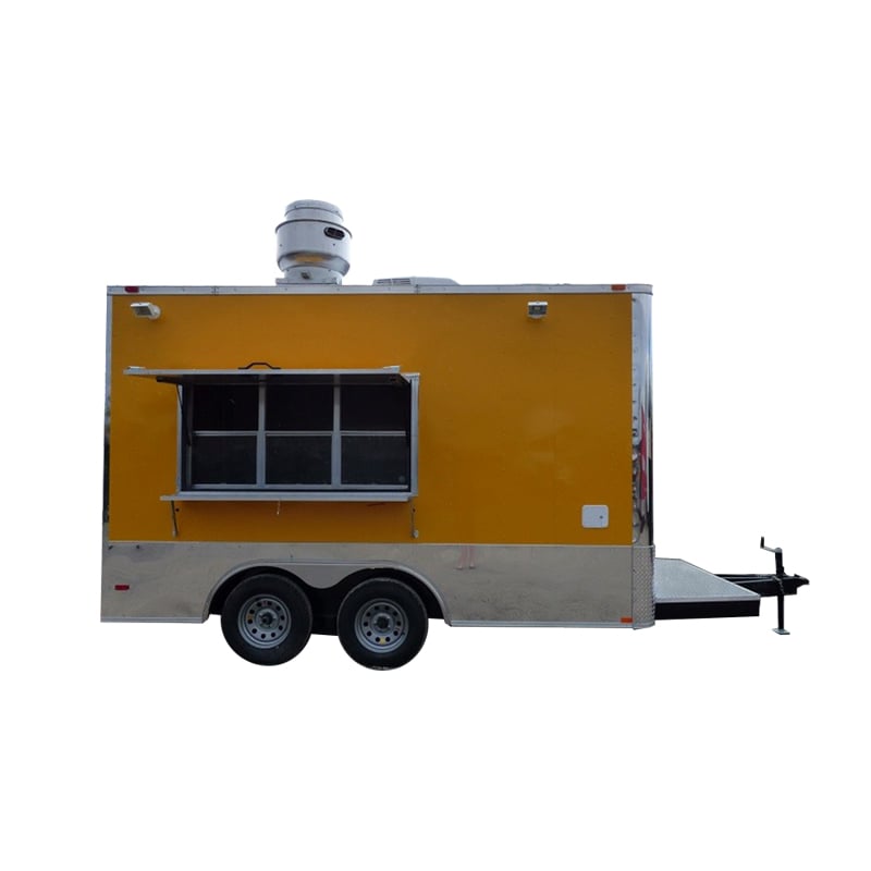 8.5' x 14' Concession Food Trailer Yellow Event Catering