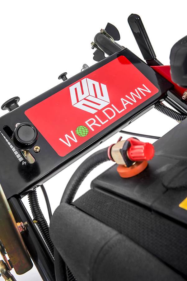 WorldLawn Hydro Walk Behind Mower Front Left