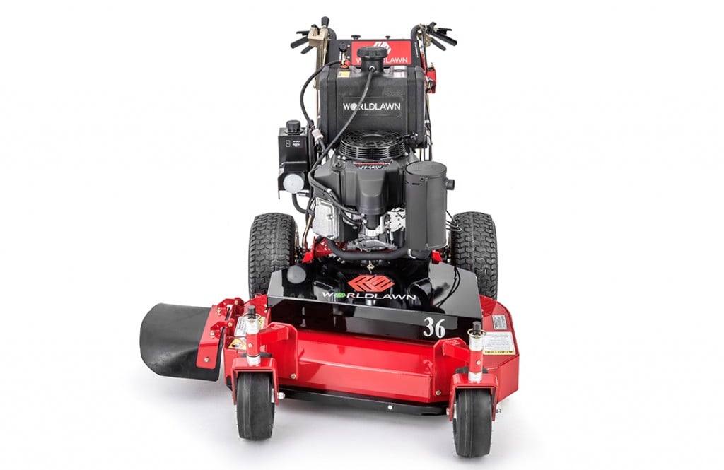 WorldLawn Hydro Walk Behind Mower Front Left