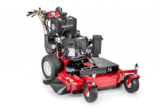 WorldLawn Hydro Walk Behind Mower Front Left