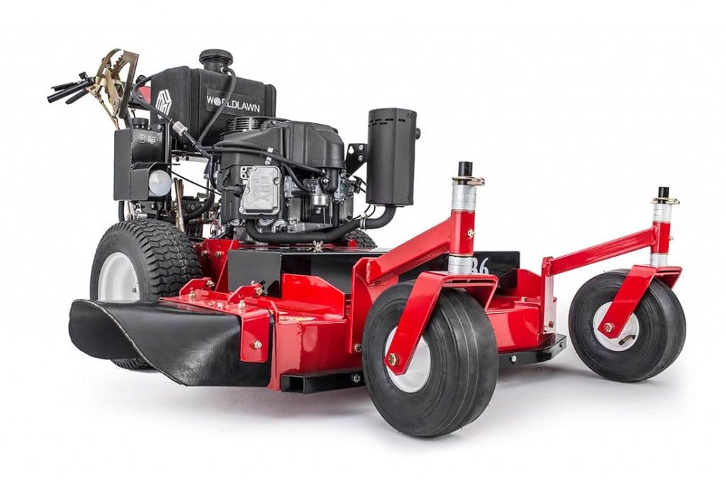 WorldLawn Hydro Walk Behind Mower Front Left
